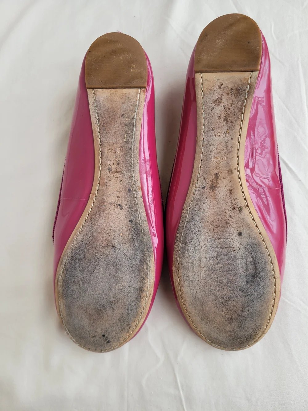 ✨ Tory Burch Pink Patent Leather Ballet Flats | Bow & Gold Logo Charm ✨